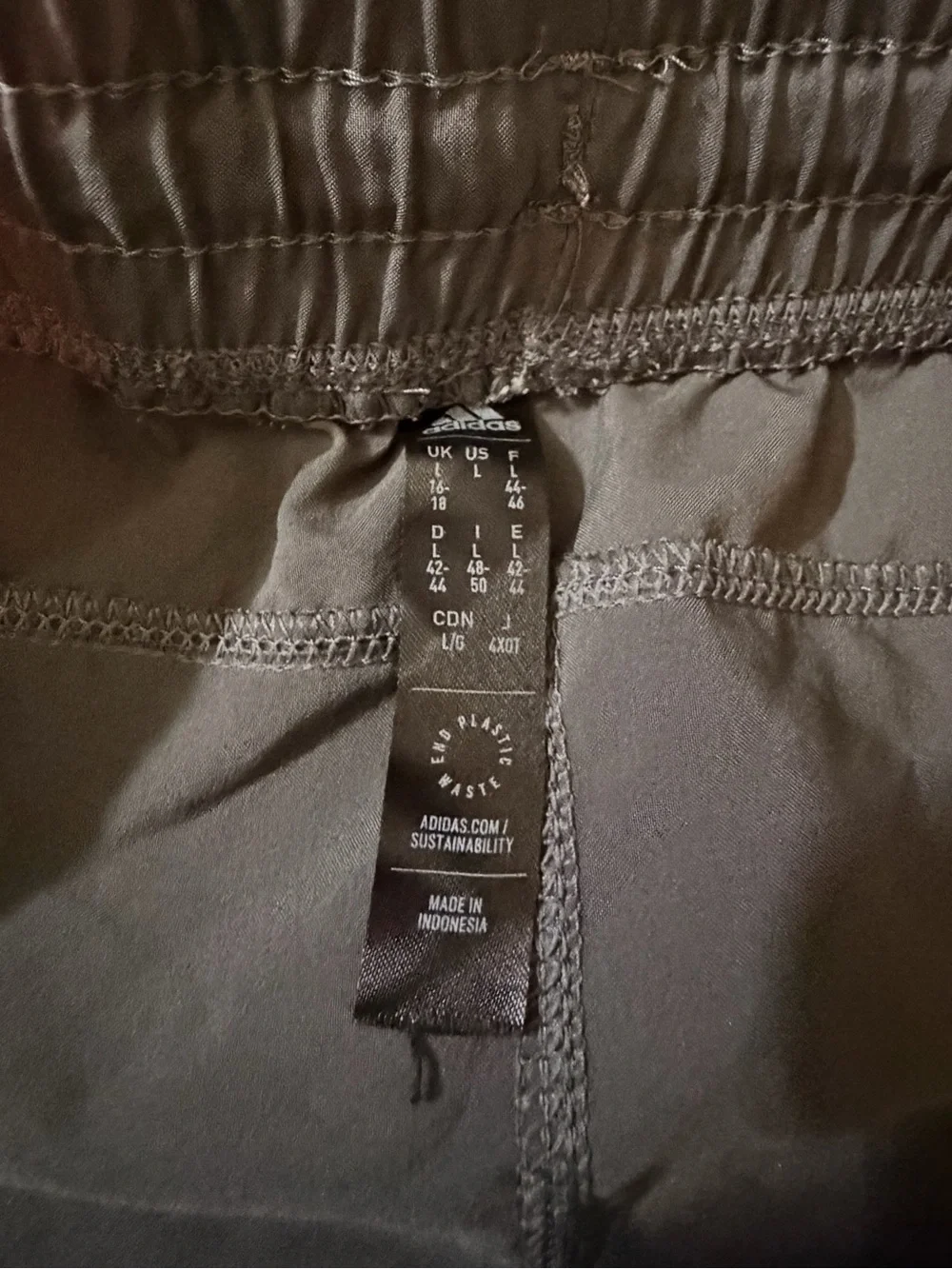 adidas Women's gray Athletic Shorts with Side Stripes - Picture 3 of 4